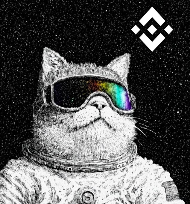 Pencil sketch of a cat astronaut